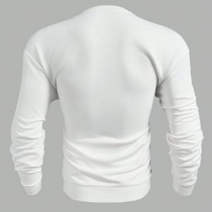 Manfinity KASUA Men??s Casual Drop Shoulder White Sweatshirt, Spring/Autumn - Image 2