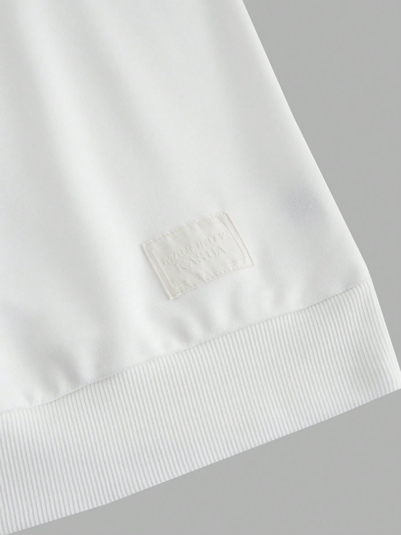 Manfinity KASUA Men??s Casual Drop Shoulder White Sweatshirt, Spring/Autumn - Image 5