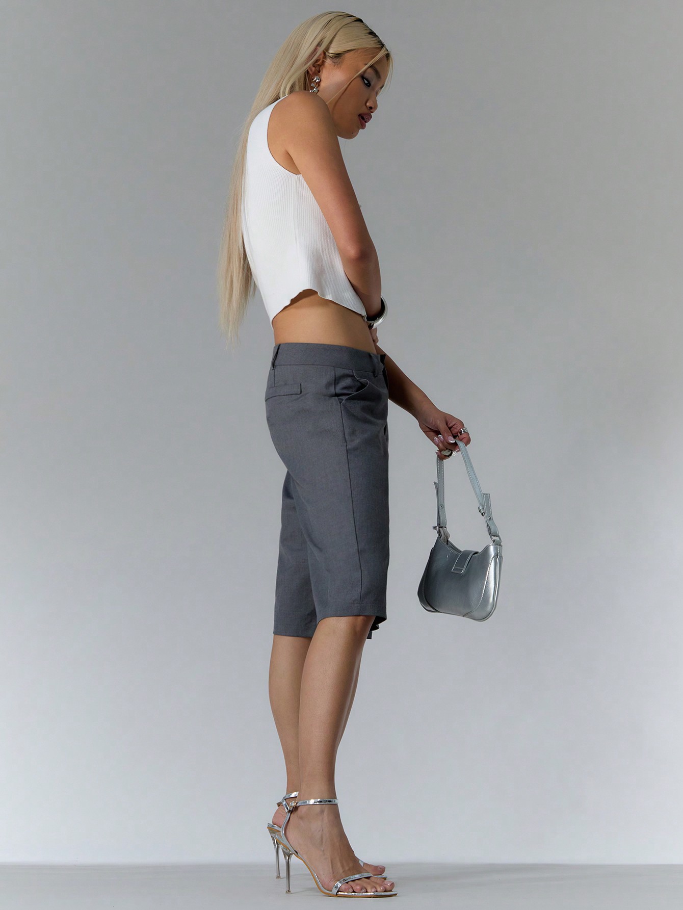 MUSERA Business Woven Tailored Longline Shorts - Image 4