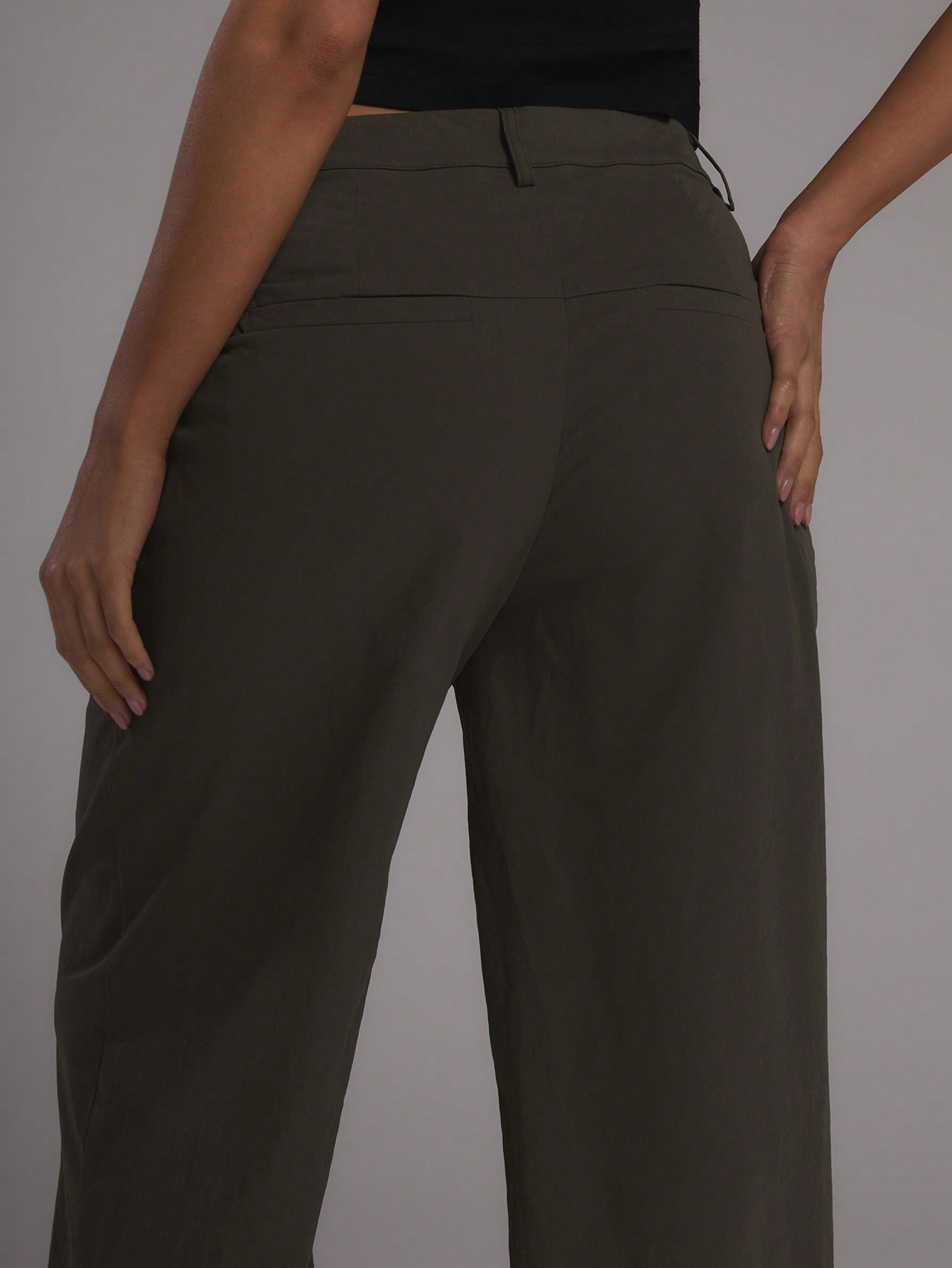 MUSERA Fall Clothes Twill Slouch Fit Wide Leg Trousers - Image 3