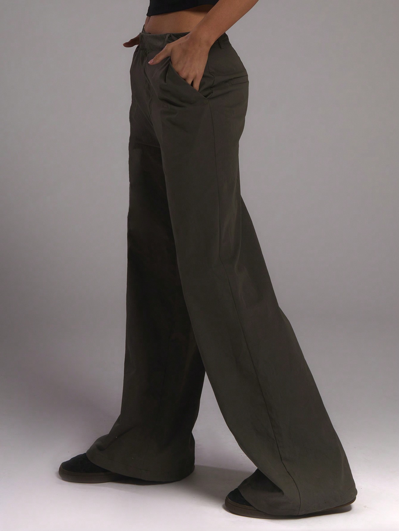 MUSERA Fall Clothes Twill Slouch Fit Wide Leg Trousers - Image 4