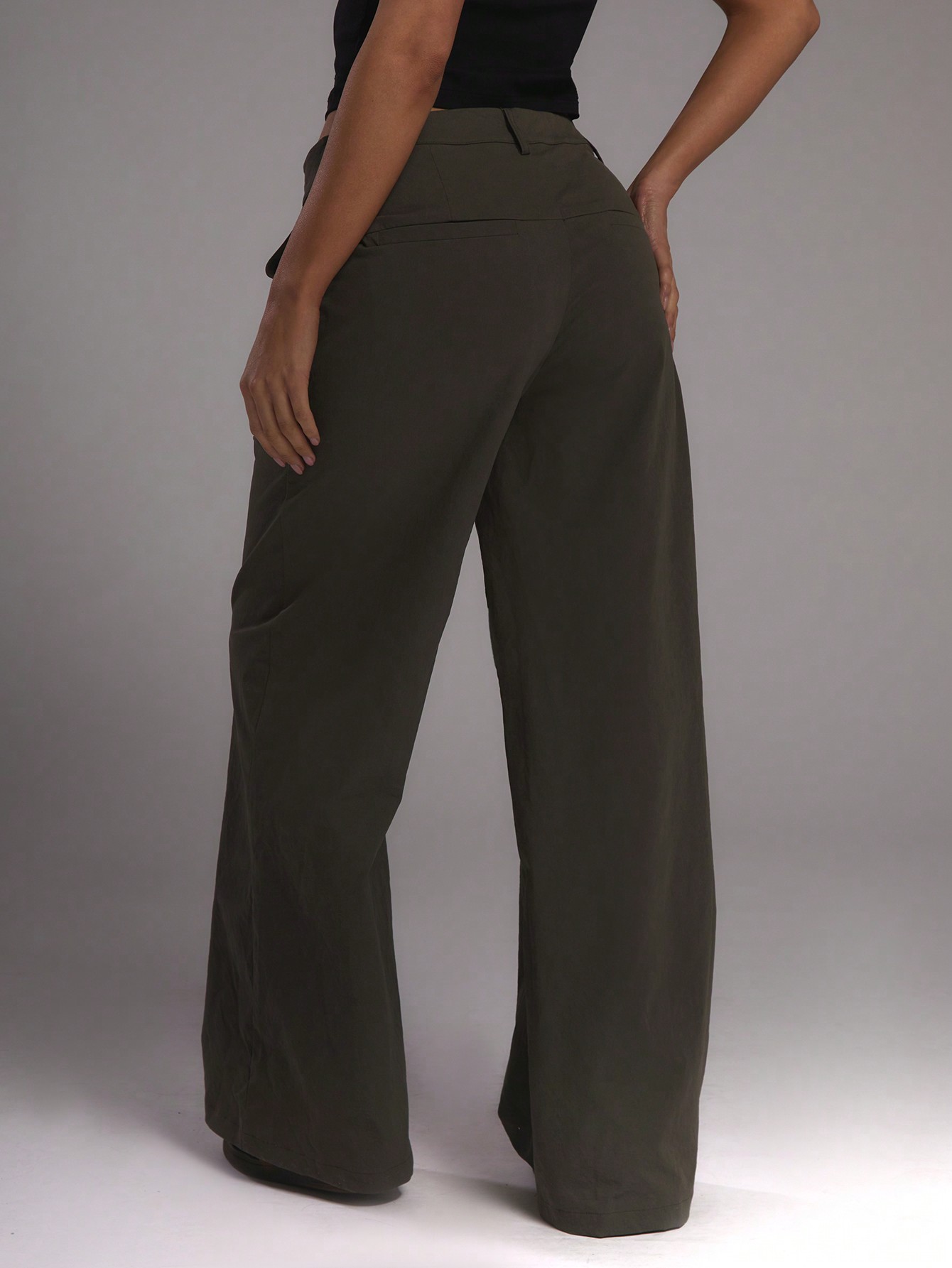 MUSERA Fall Clothes Twill Slouch Fit Wide Leg Trousers - Image 5