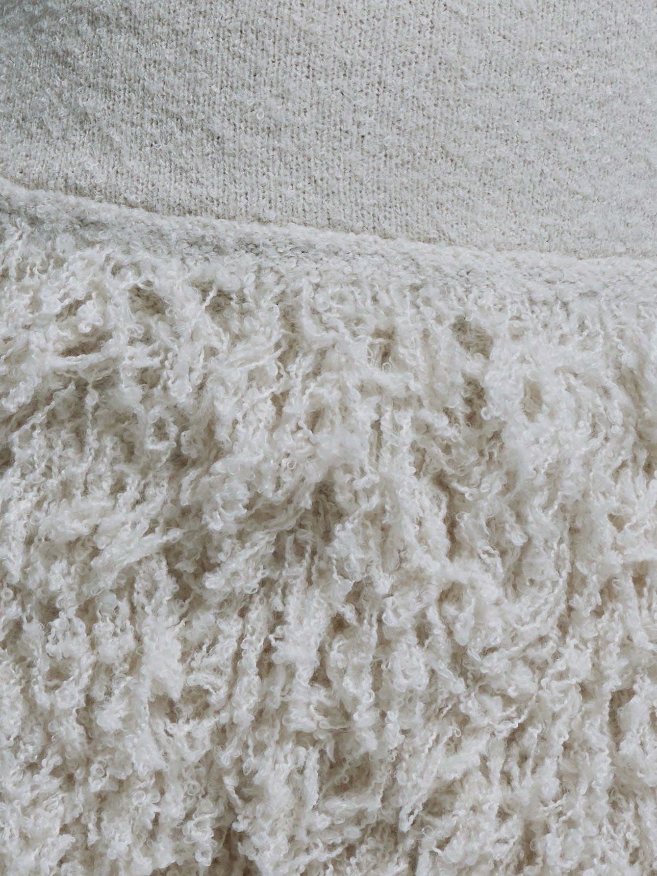 MUSERA MUSERA Drop Hem Knit Fluffy Sweater Dress - Image 5