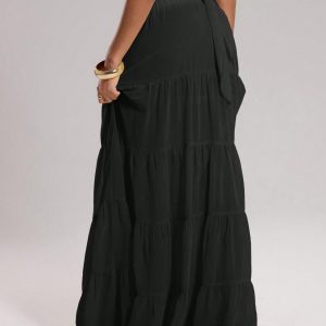 MUSERA Boho Chiffon Tiered Maxi Skirt - Image 2