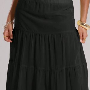 MUSERA Boho Chiffon Tiered Maxi Skirt - Image 5