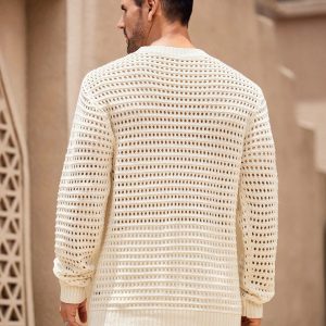 Manfinity KASUA Men??s Solid Color Minimalist Daily Knitted Pullover Sweater - Image 2