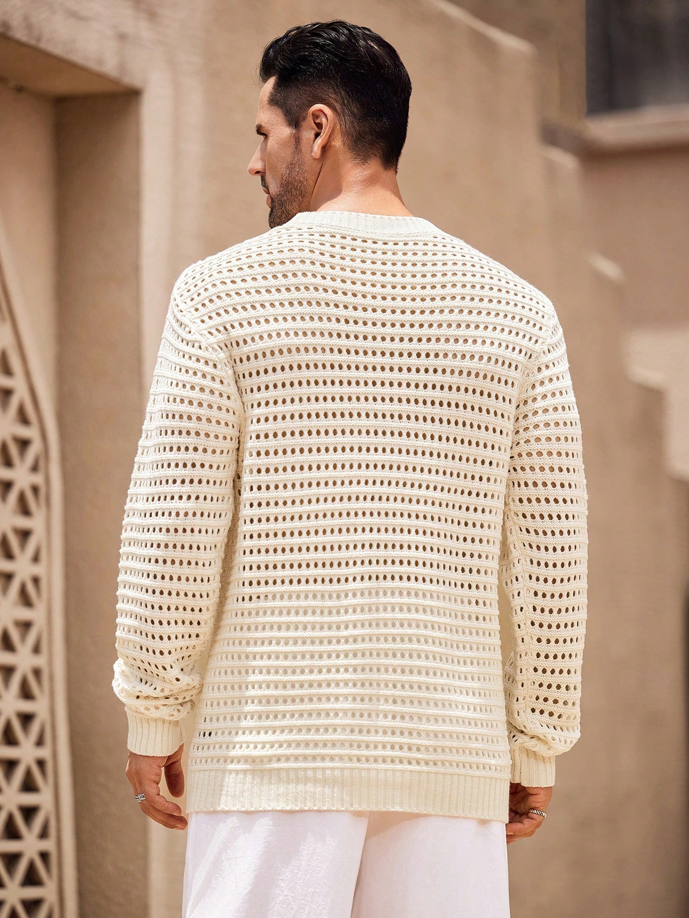 Manfinity KASUA Men??s Solid Color Minimalist Daily Knitted Pullover Sweater - Image 2