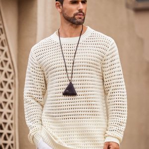 Manfinity KASUA Men??s Solid Color Minimalist Daily Knitted Pullover Sweater - Image 4