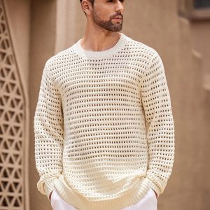 Manfinity KASUA Men??s Solid Color Minimalist Daily Knitted Pullover Sweater - Image 5