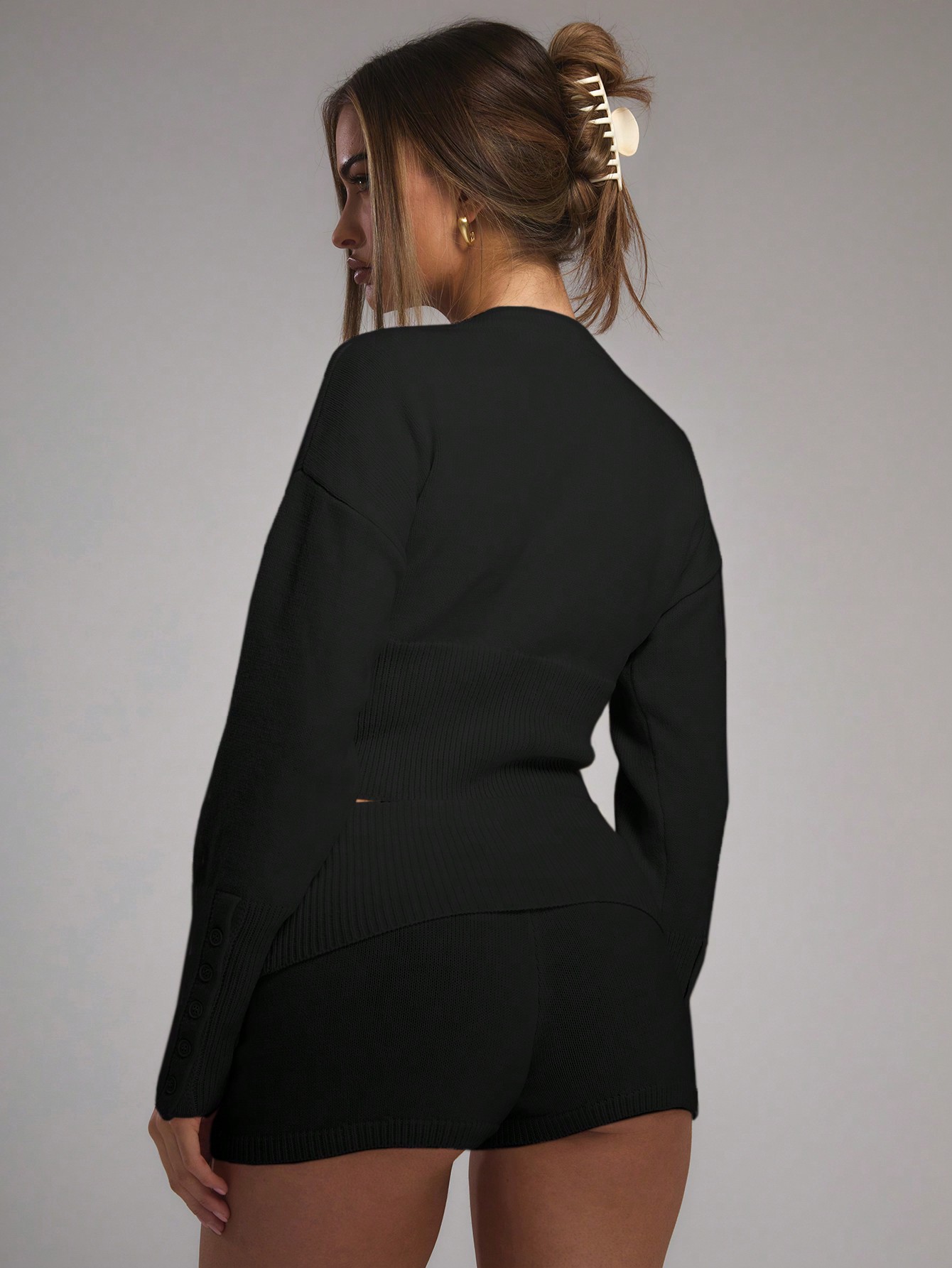 MUSERA Fall Sweaters Knitted Button Through Top - Image 4