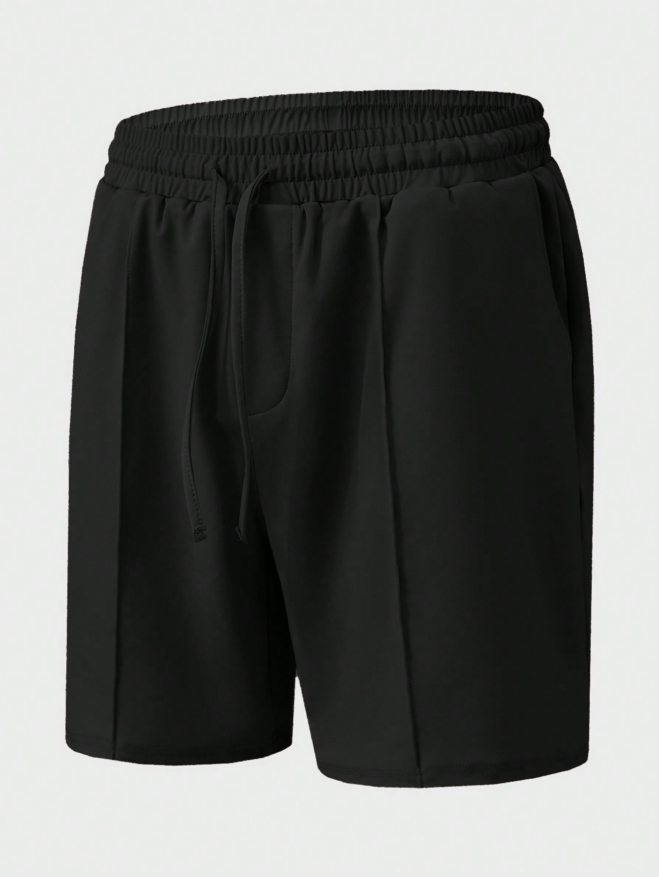 Manfinity KASUA Men??s Solid Color Half-Placket Zipper Short Sleeve Polo T-Shirt And Drawstring Waist Shorts Set, Summer - Image 6