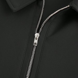 Manfinity KASUA Men??s Solid Color Half-Placket Zipper Short Sleeve Polo T-Shirt And Drawstring Waist Shorts Set, Summer - Image 8