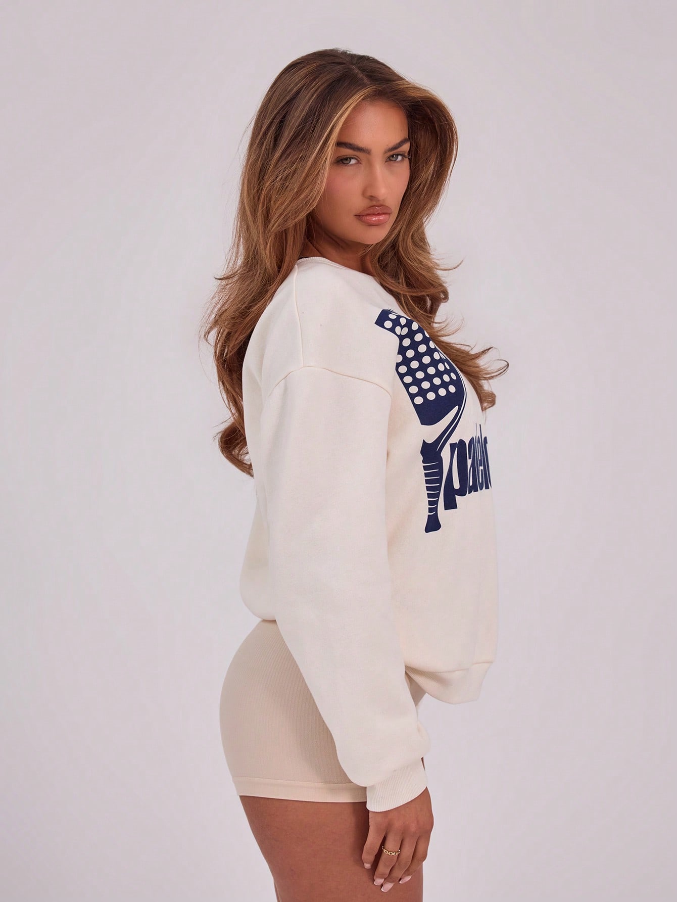 MUSERA Padel Club Print Crew Neck Only Fall Sweatshirts - Image 3