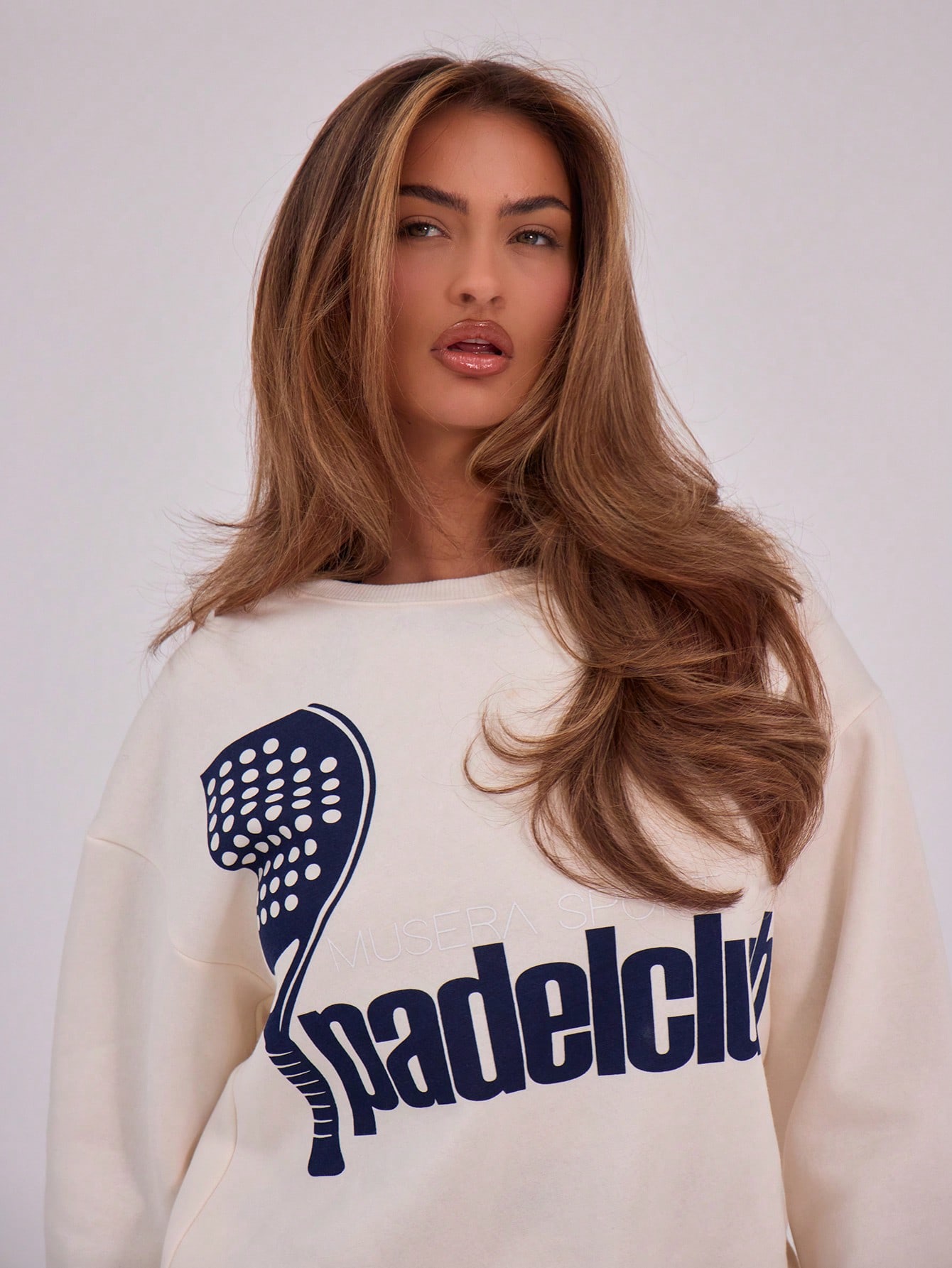 MUSERA Padel Club Print Crew Neck Only Fall Sweatshirts - Image 5