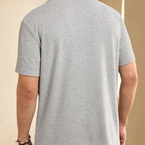 Manfinity KASUA Men Summer Solid Color Short Sleeve Casual Commuter Polo Shirt - Image 2