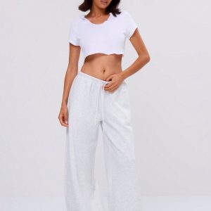 MUSERA Tie Waist Sweat Trouser - Image 3