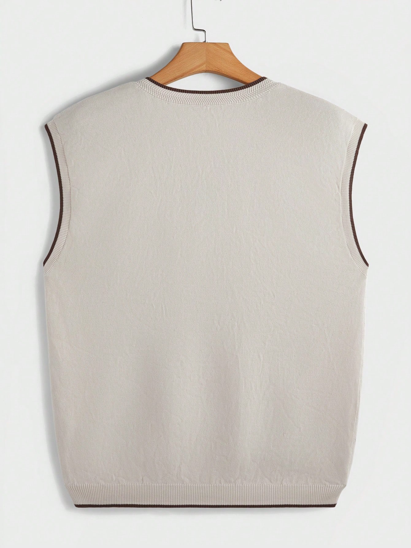 Manfinity KASUA Men??s V-Neck Sleeveless Simple Knit Sweater Vest, Casual Daily Wear - Image 2