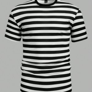 Manfinity KASUA Men??s Striped Round Neck T-Shirt - Image 3