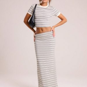 MUSERA Knitted Low Rise Maxi Skrirt - Image 3