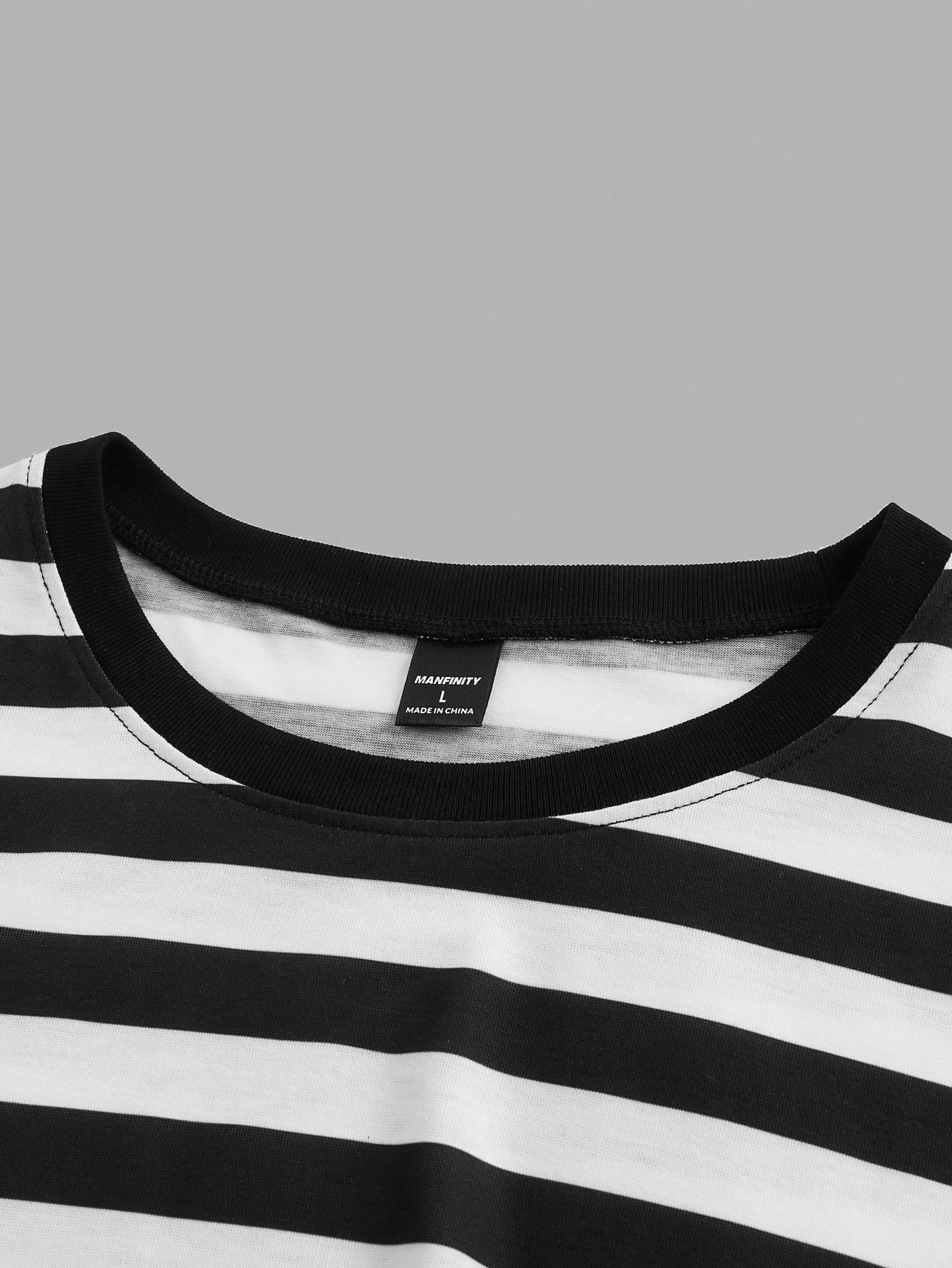 Manfinity KASUA Men??s Striped Round Neck T-Shirt - Image 5