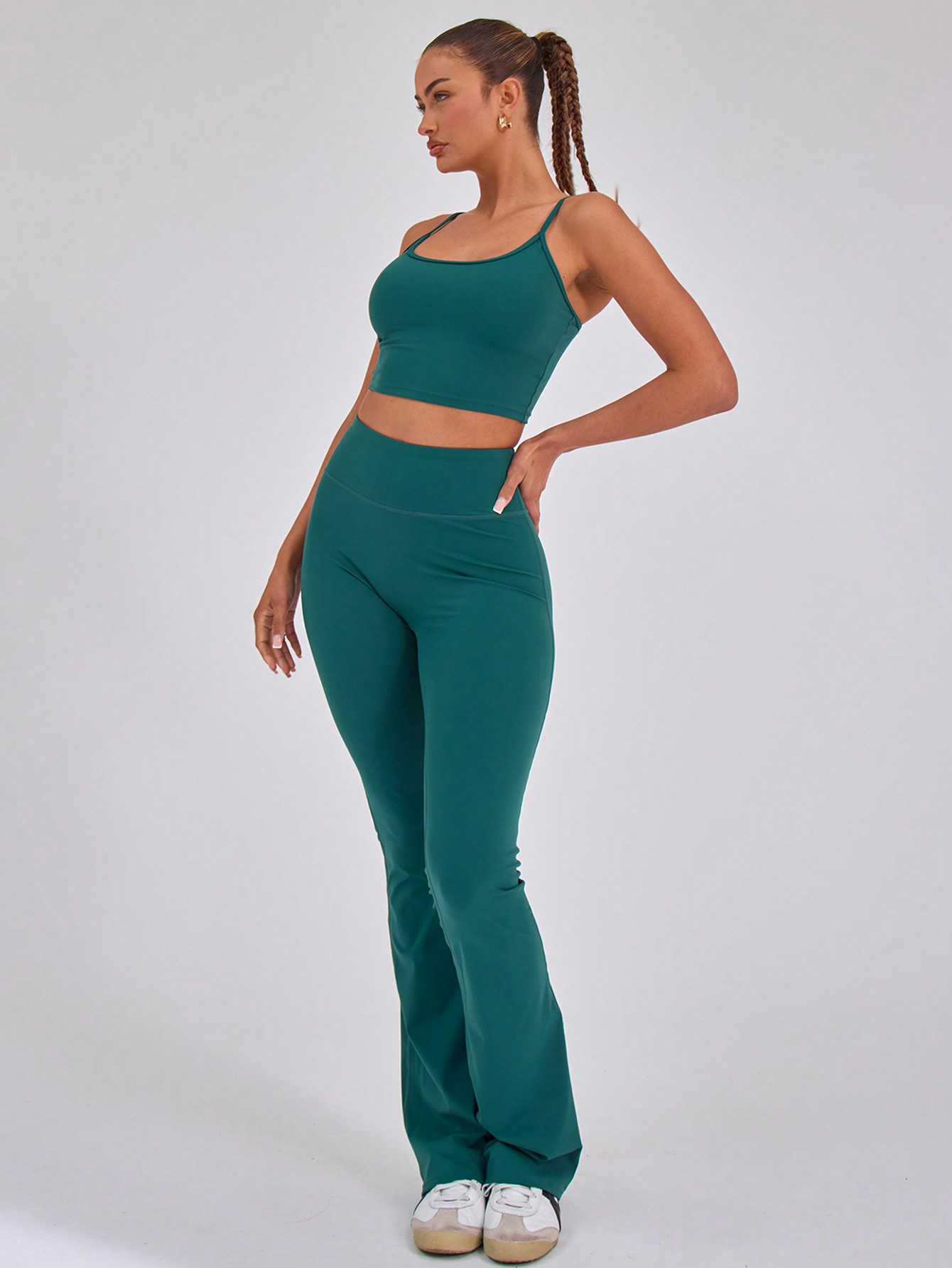 MUSERA High Waisted Sculpt Flare Sports Leggings Only - Image 3