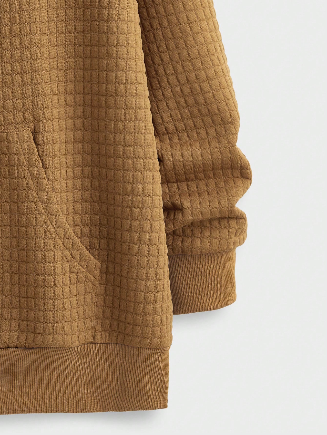 Manfinity KASUA Men??s Solid Color Splice Pocket Long Sleeve Minimalist Casual Hoodie - Image 4