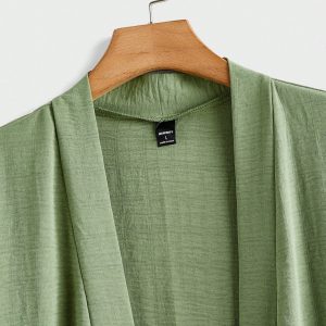 Manfinity KASUA Men??s Solid Color Minimalistic Long Sleeve Shirt And Shorts Set, Casual Wear - Image 6