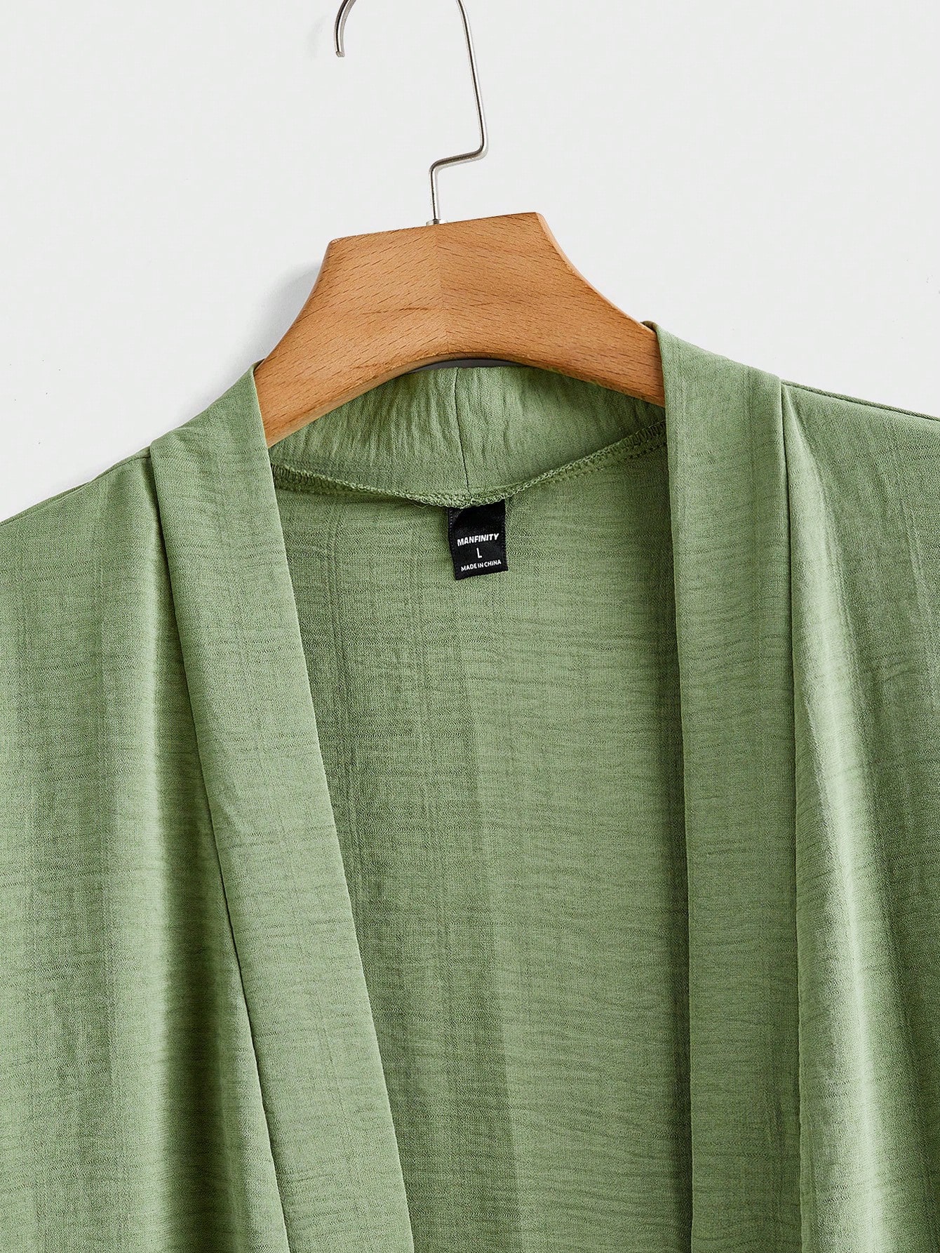 Manfinity KASUA Men??s Solid Color Minimalistic Long Sleeve Shirt And Shorts Set, Casual Wear - Image 6