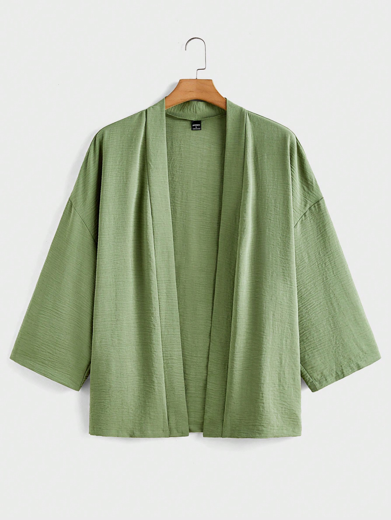 Manfinity KASUA Men??s Solid Color Minimalistic Long Sleeve Shirt And Shorts Set, Casual Wear - Image 9