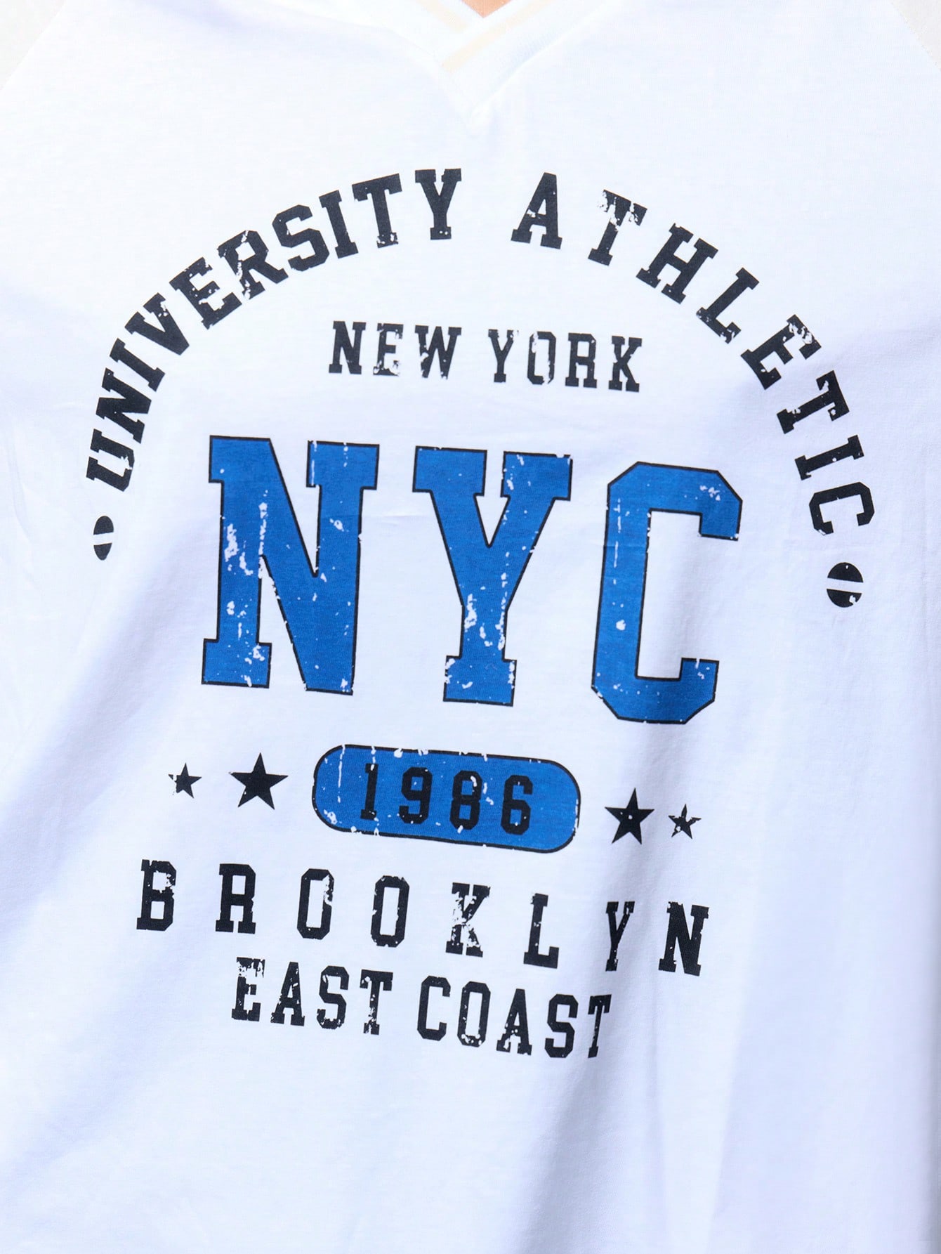 MUSERA V Neck Varsity Long Sleeve Top - Image 5