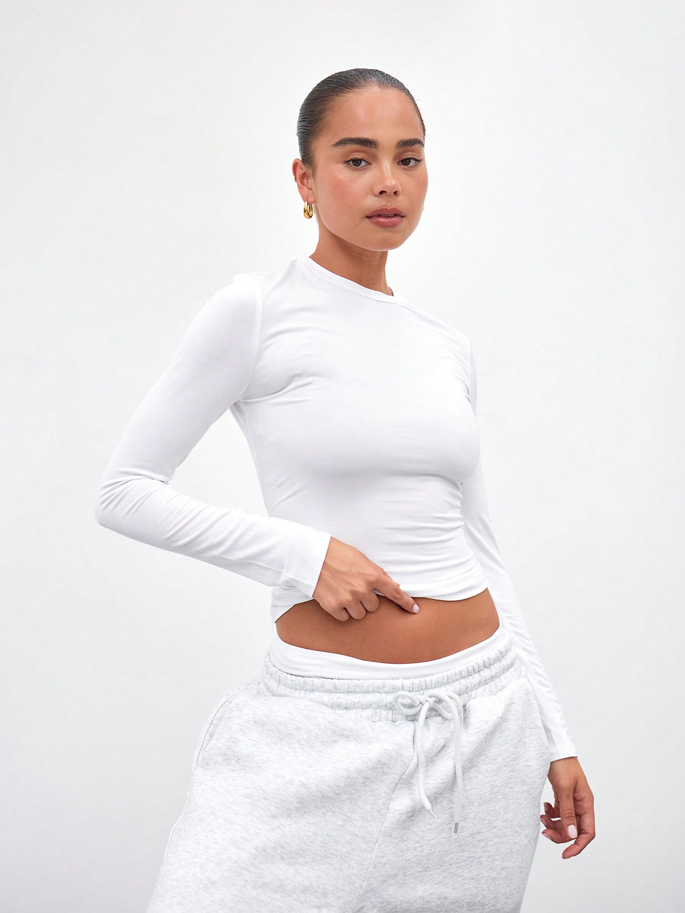 MUSERA Long Sleeve Modal T Shirt - Image 1