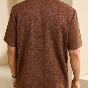 Manfinity KASUA Men??s Summer Solid Color Short Sleeve Casual Polo Shirt For Commuting - Image 2