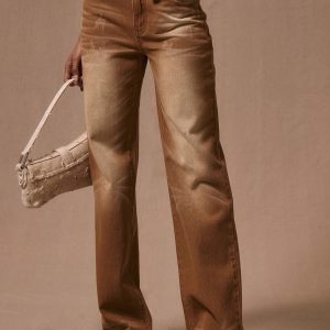 MUSERA Distressed Straight Leg Fit Jeans - Image 2