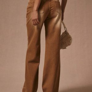 MUSERA Distressed Straight Leg Fit Jeans - Image 4