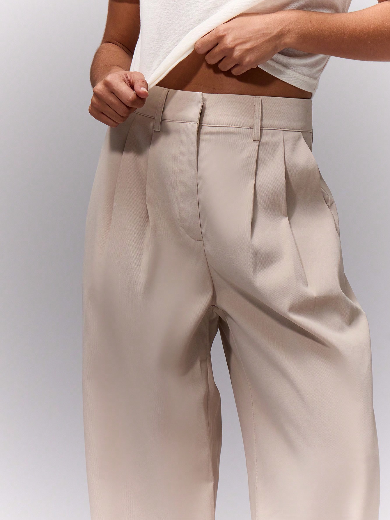 MUSERA Business,Fall Clothes,Teacher Outfit,Work High Waist Double Pleated Trousers - Image 5