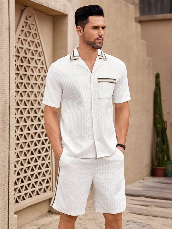 Manfinity KASUA Men??s Short Sleeve Shirt And Shorts Set