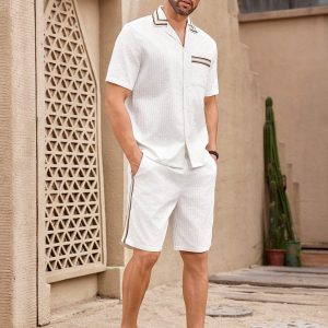 Manfinity KASUA Men??s Short Sleeve Shirt And Shorts Set - Image 3