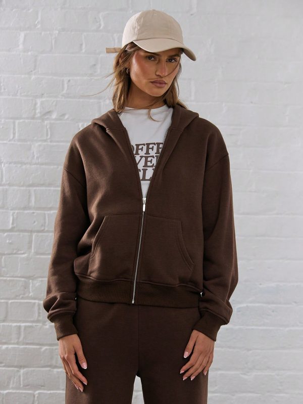 MUSERA Oversized Zip Up Hoodie