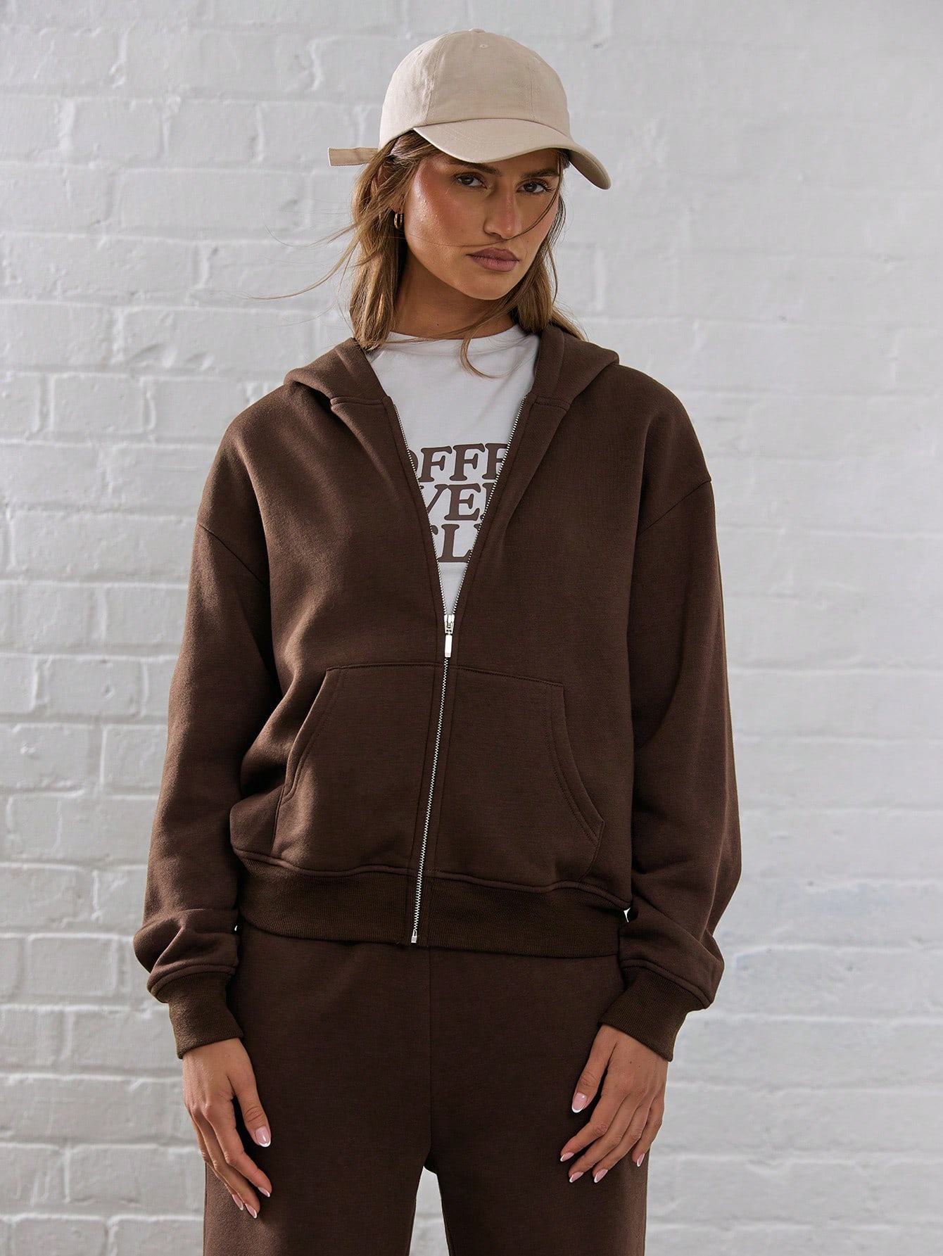 MUSERA Oversized Zip Up Hoodie - Image 1