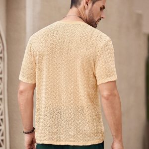 Manfinity KASUA Men??s Solid Color Crew Neck Casual Short Sleeve T-Shirt - Image 2