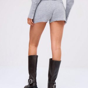 MUSERA Fall Clothes Knitted Foldover Waistband Hot-Pants - Image 4