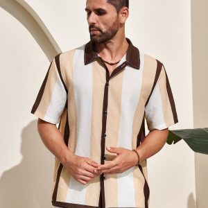 Manfinity KASUA Men??s Color Block Printed Short Sleeve Knit Shirt - Image 6