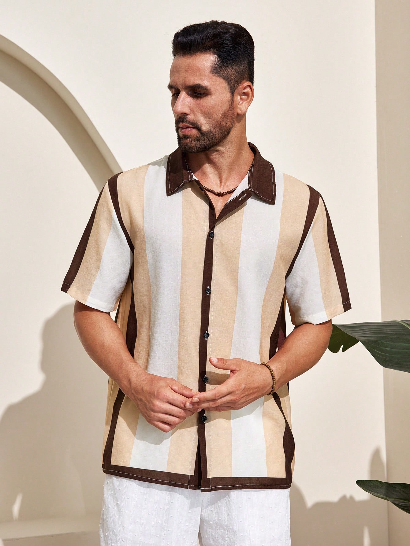 Manfinity KASUA Men??s Color Block Printed Short Sleeve Knit Shirt - Image 6