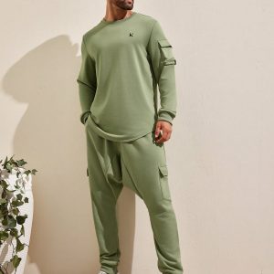 Manfinity KASUA Men Flap Pocket Side Sweatshirt & Sweatpants - Image 4