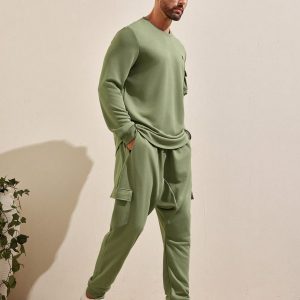 Manfinity KASUA Men Flap Pocket Side Sweatshirt & Sweatpants - Image 5