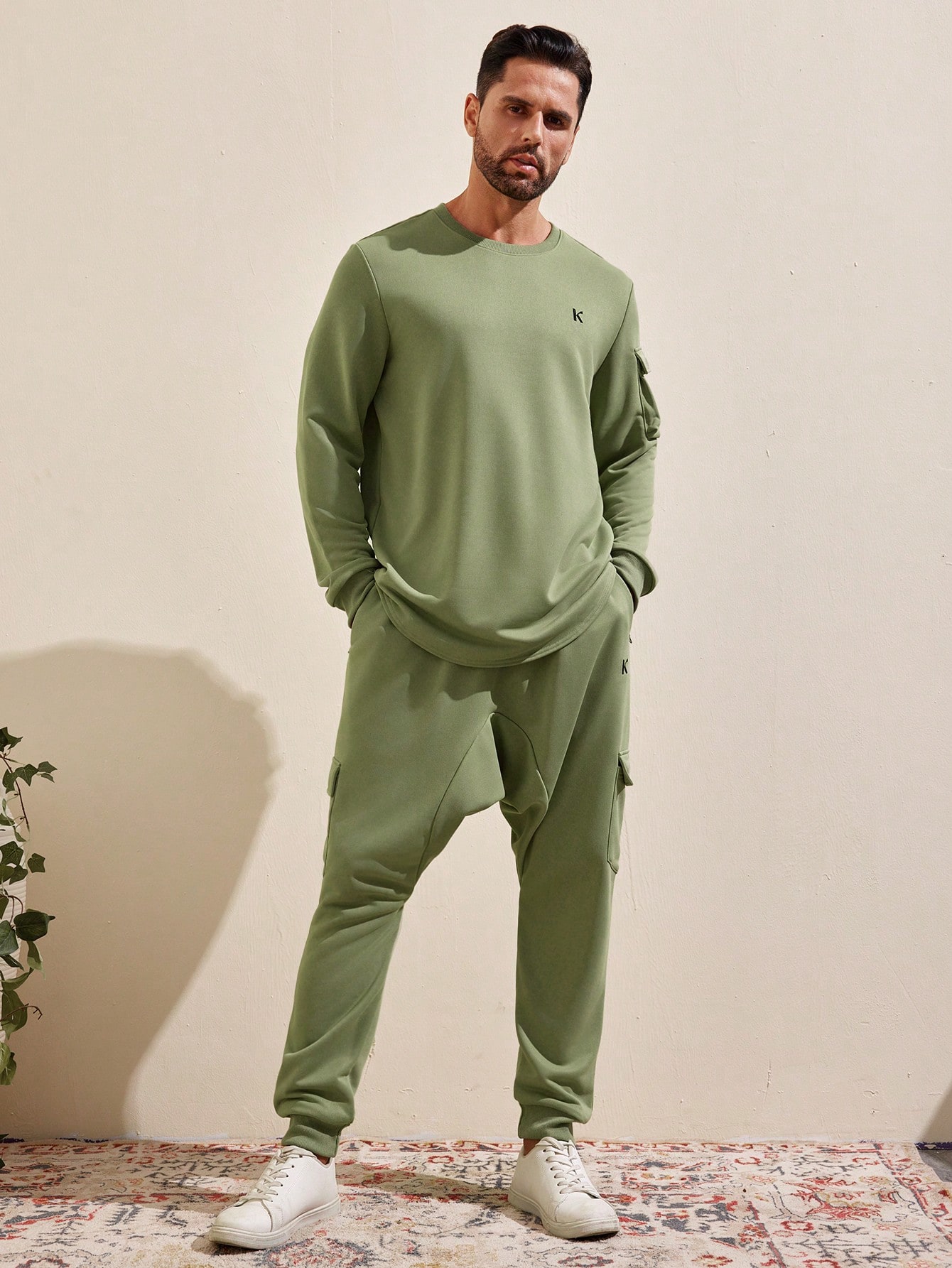 Manfinity KASUA Men Flap Pocket Side Sweatshirt & Sweatpants - Image 7