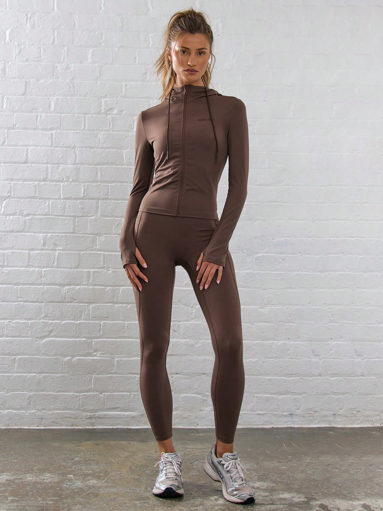 MUSERA Zip Up Contour Hooded Sports Jacket - Image 4