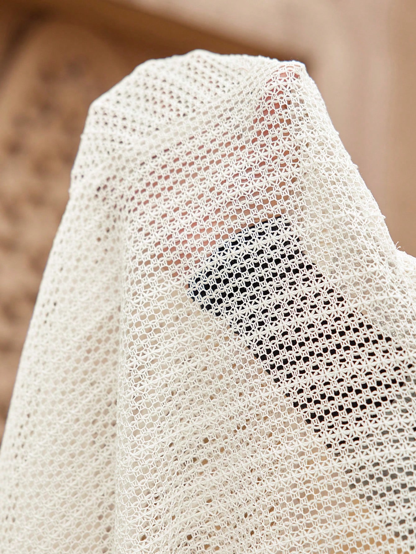 Manfinity KASUA Men??s Solid Color Hollow Out Short SleeveCollar Shirt - Image 6