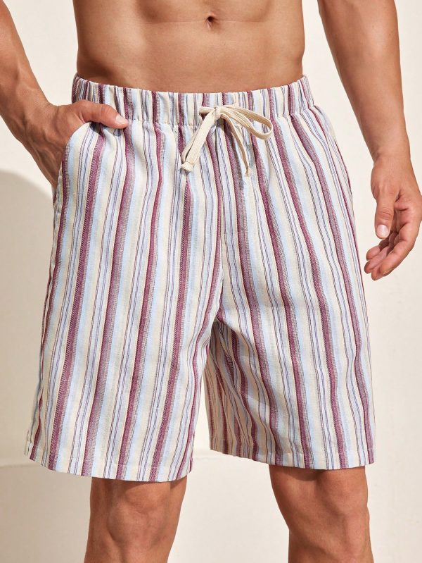 Manfinity KASUA Men??s Cotton Striped Breathable And Comfortable Shorts