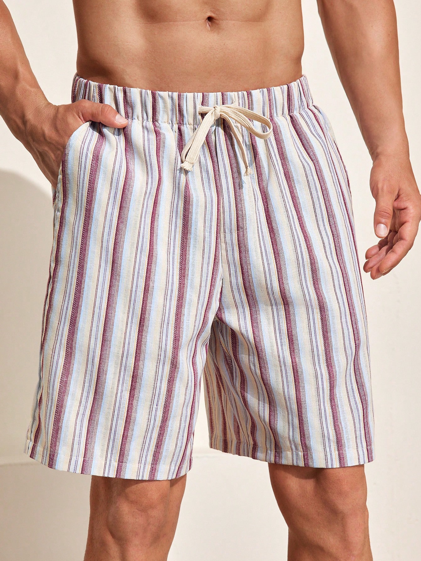 Manfinity KASUA Men??s Cotton Striped Breathable And Comfortable Shorts - Image 1